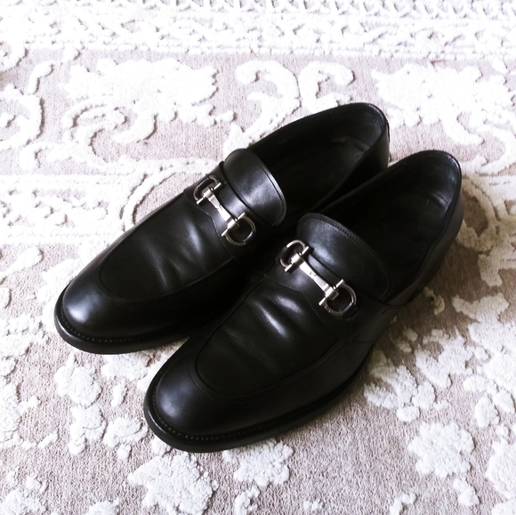 Salvatore Ferragamo Horse bit Loafers black silver main image 16